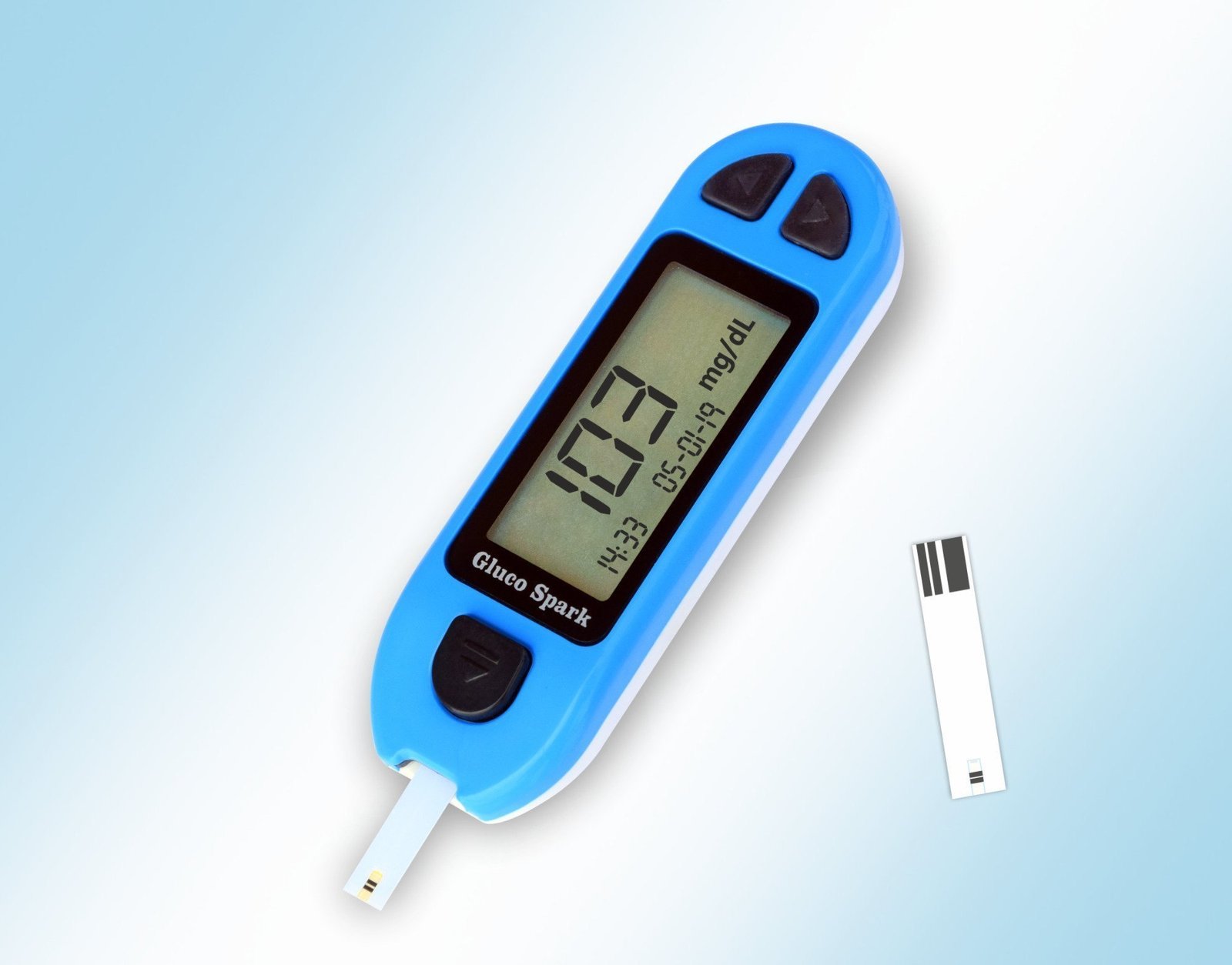 Glucospark blood glucose monitor for home diabetes testing