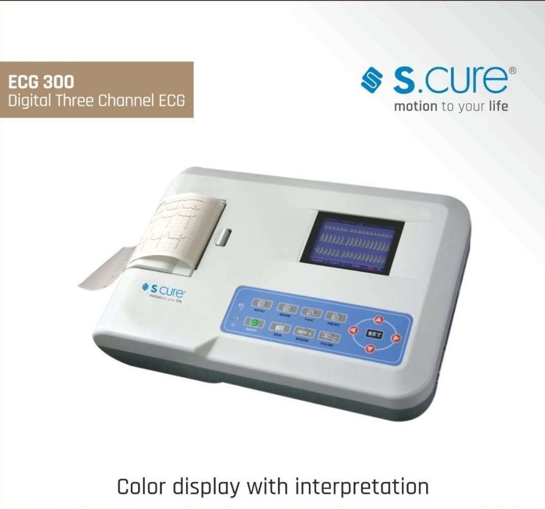 Digital three channel ECG