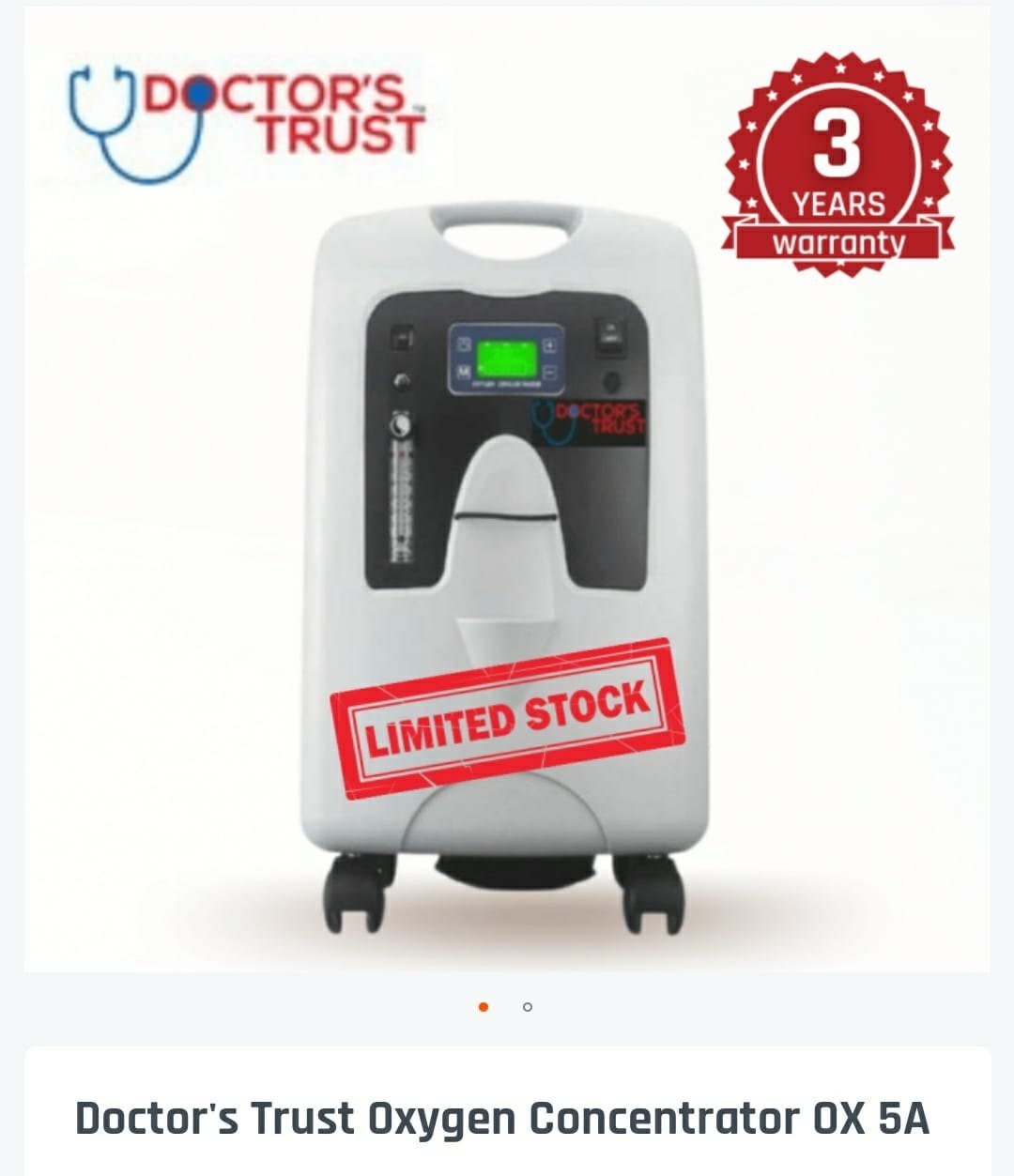 Doctor's Trust 5 And 10 Litres Oxygen Concentrator