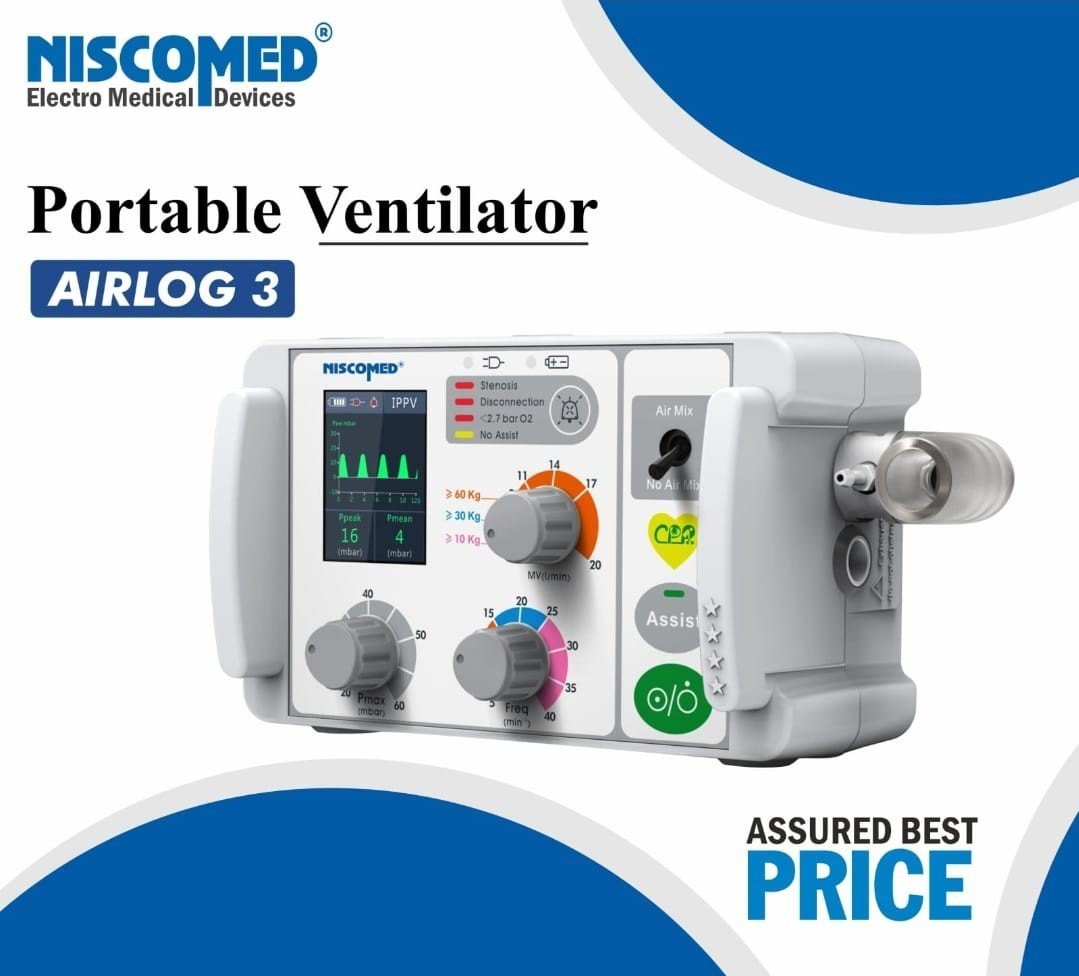 NISCOMED AIRLOG -3 Portable Ventilator