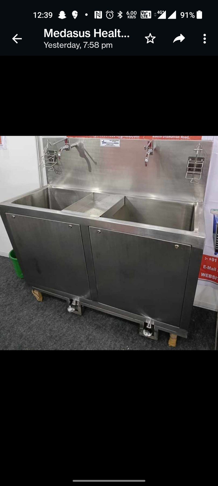 Operation theatre sink