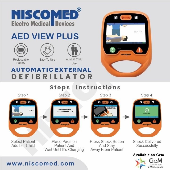 Niscomed AED View Plus Automated External Defibrillator