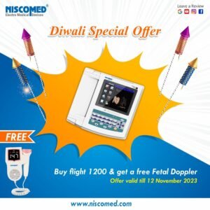 Niscomed Flight 1201 12 Channel ECG Machine, 7 Inch Touch Screen