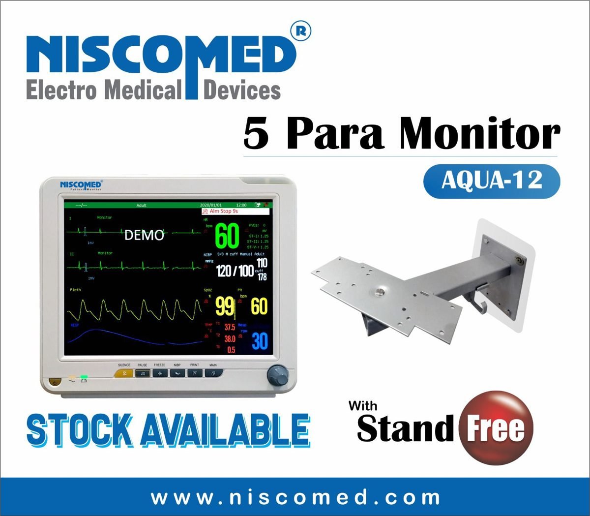 Niscomed Flight 23 5 Para Multi-Parameter Patient Monitor