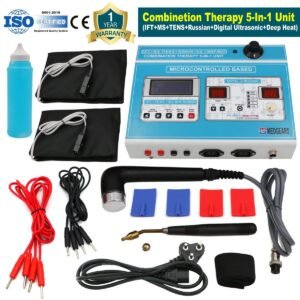 5 In 1 Physiotherapy Combination Unit (IFT + Muscle Stimulator + TENS + Ultrasound + Deep Heat)