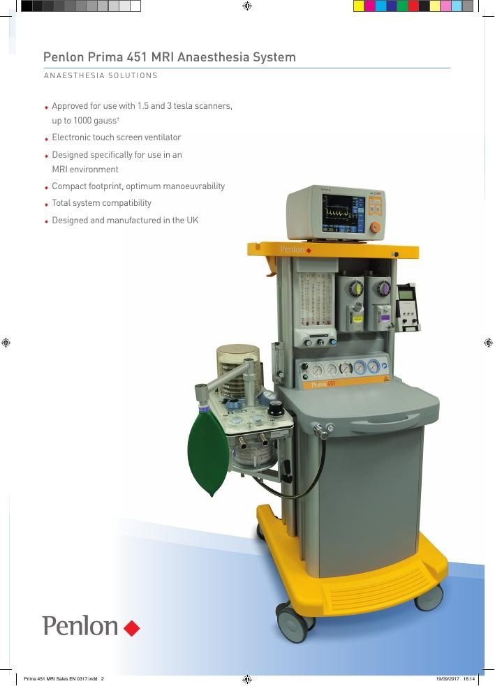 Penlon Prima 451 MRI Compatible Anaesthesia Workstation