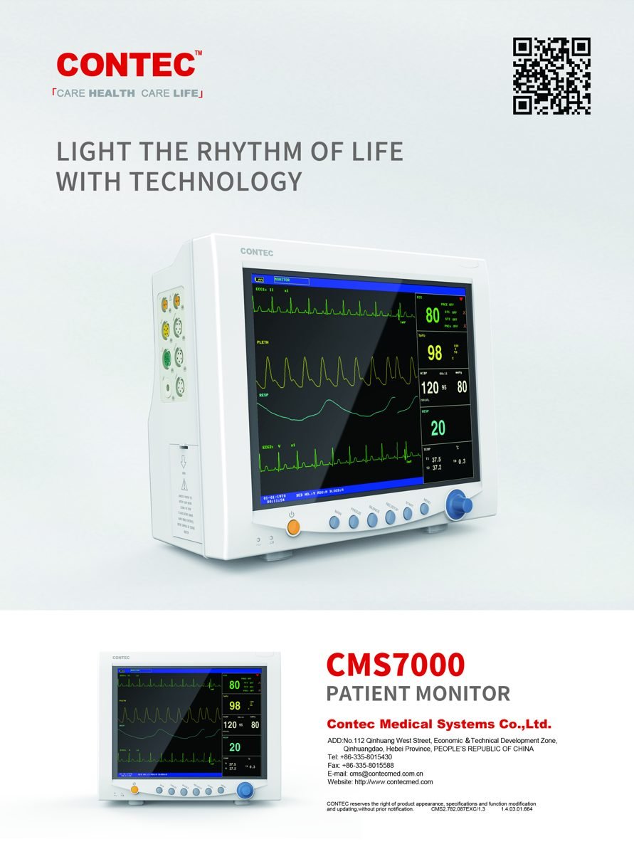 Contec CMS7000 12.1 Inch Multipara Patient Monitor
