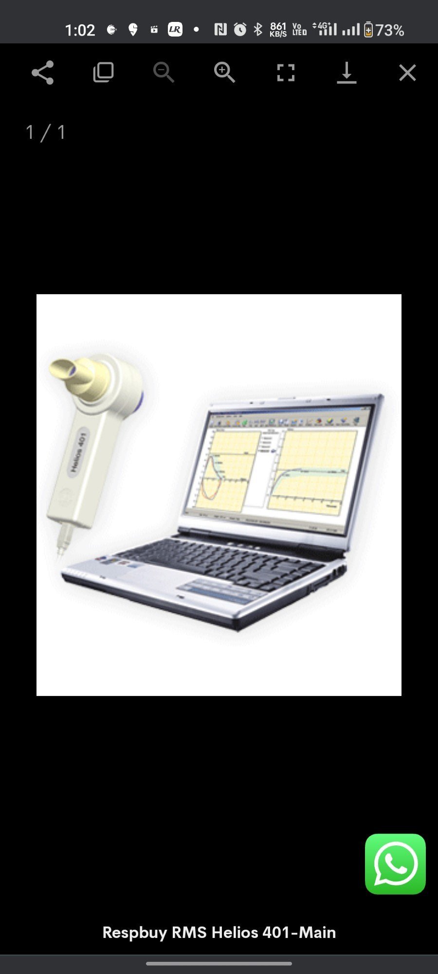 Rms Helios 401 Spirometer